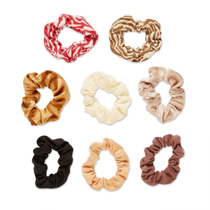 scunci Basics Small Scrunchies - Neutral - 8pk