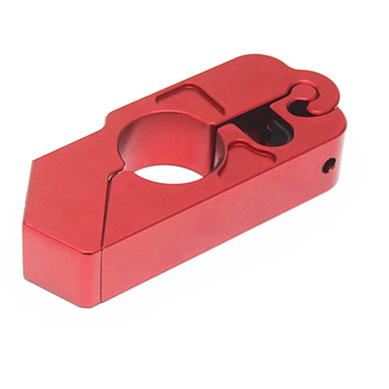Motorcycle Handlebar Grip Brake Lever Lock,Anti Theft Security Caps-Lock (Red)