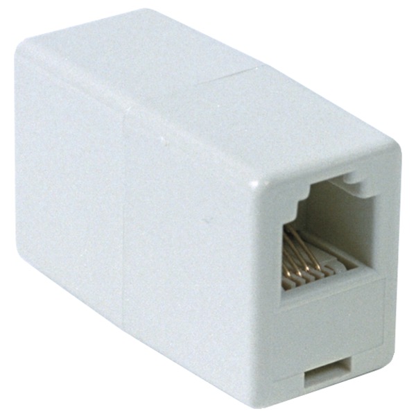 In-Line Phone Cord Coupler, White