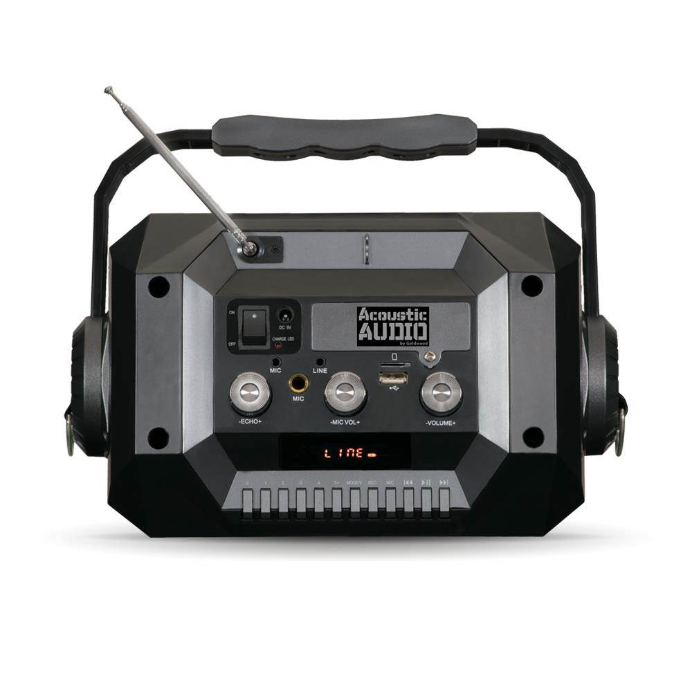 Acoustic Audio TG65GS Portable Bluetooth Speaker with LED Display Rechargeable Battery and Mic