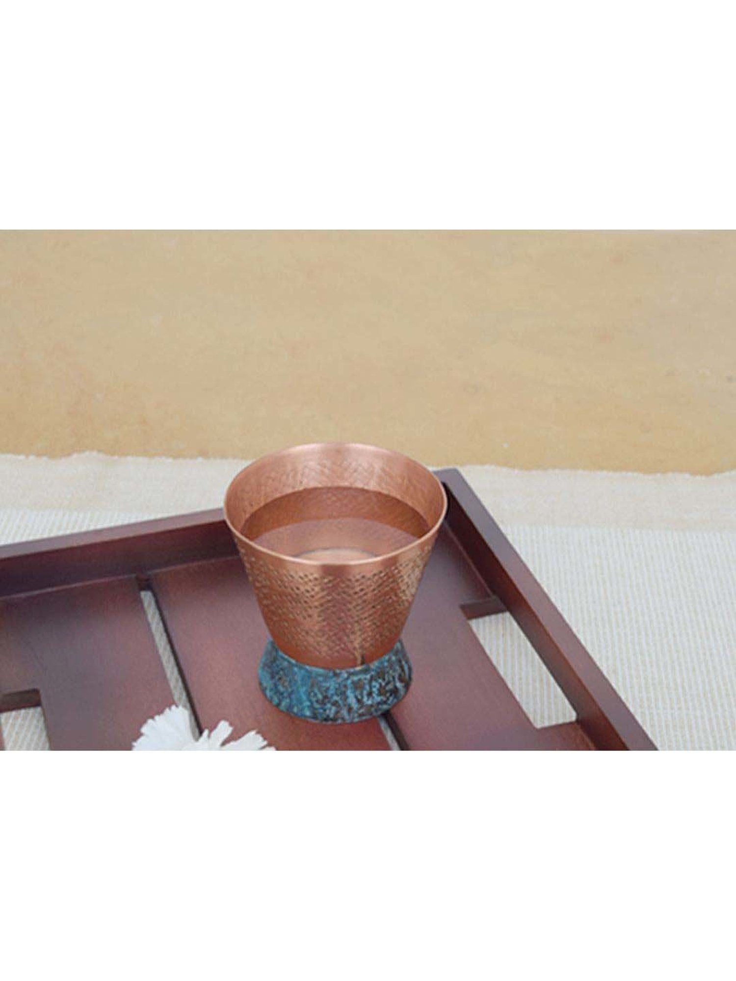 COPPRE Teal Appeal Copper Tea Light Holder (Medium) - Set of 1