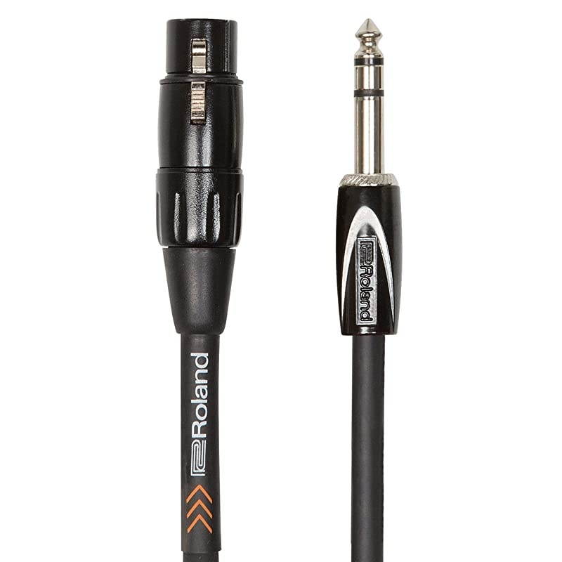 Black Series Interconnect Cable, 1/4-Inch TRS to XLR (Female), 5-Feet