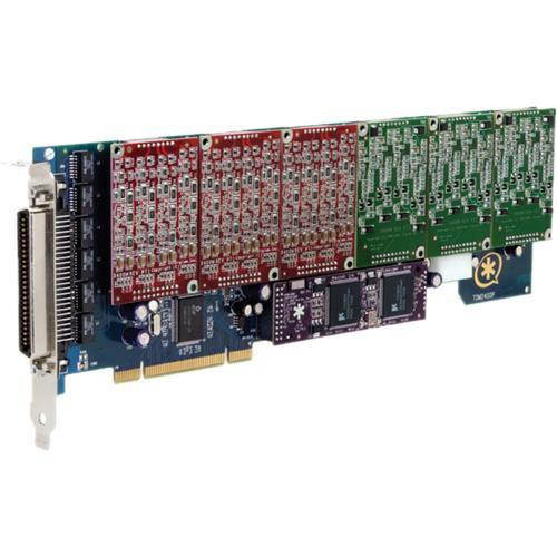 Digium 24 Port Modular Analog PCI 3.3/5.0V Card with 24 Station Interfaces and Hardware Echo Cancellation 1TDM2460EF