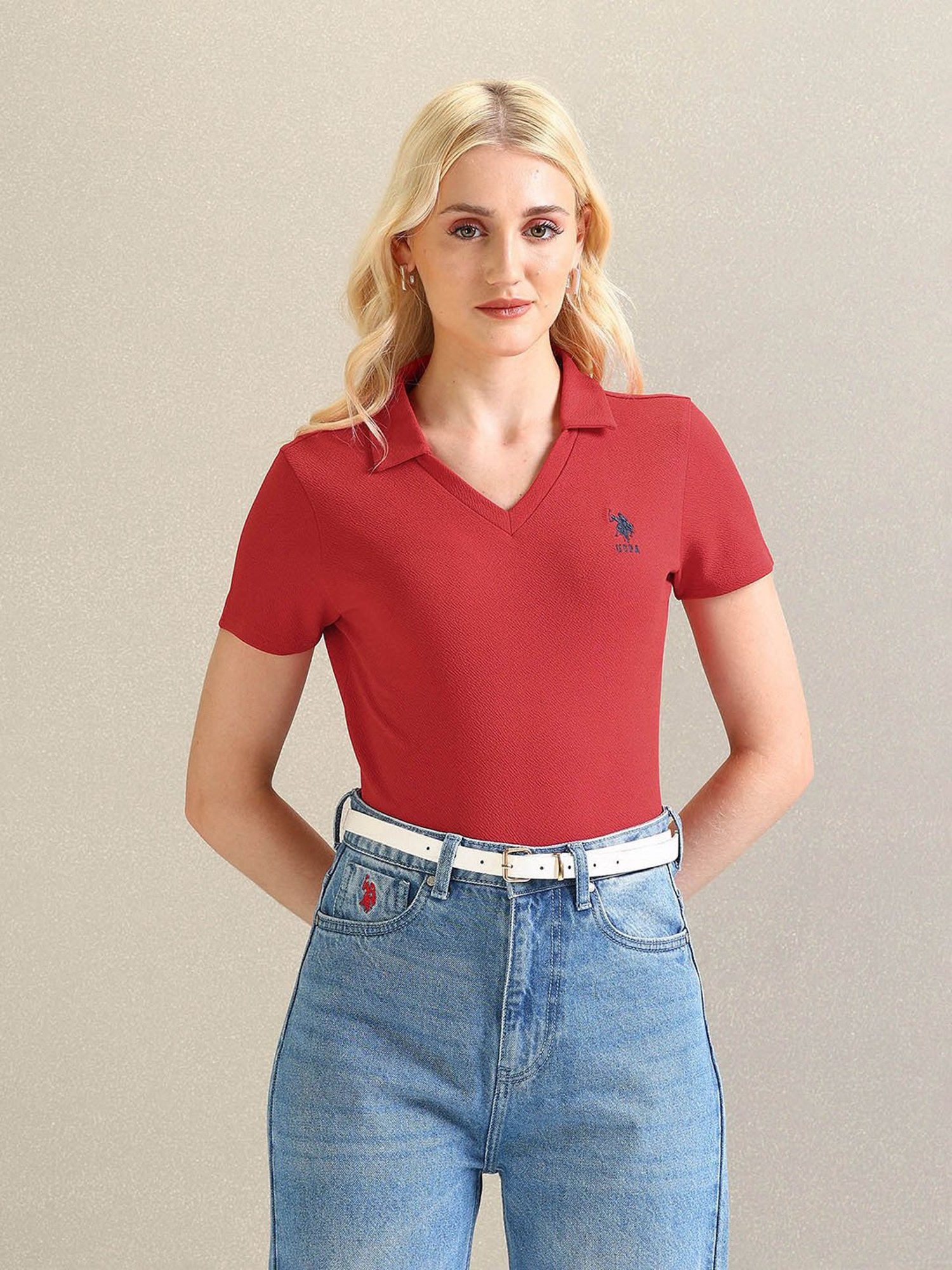 U.S. Polo Assn. Red Polo T-Shirt