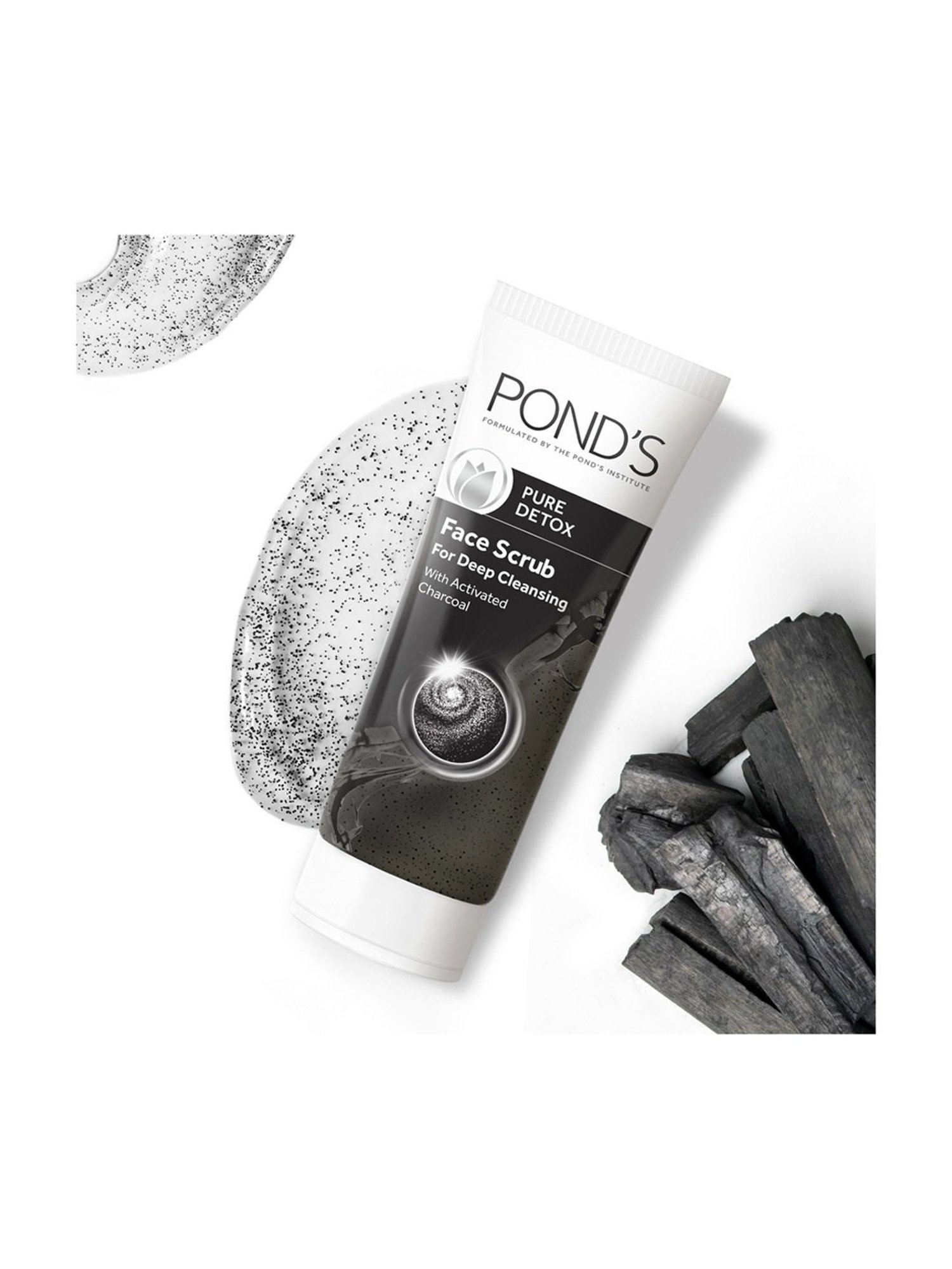 POND'S Pure Detox Deep Cleansing Activated Charcoal Face Scrub - 100 gm