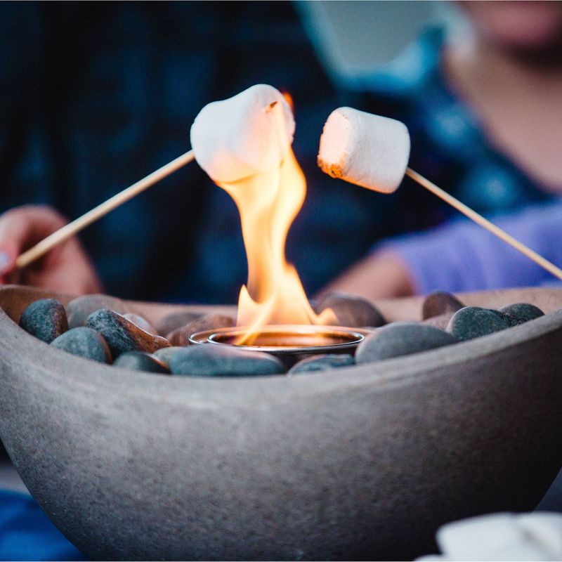 Wave Table Top Fire Bowl - Gray - Terra Flame