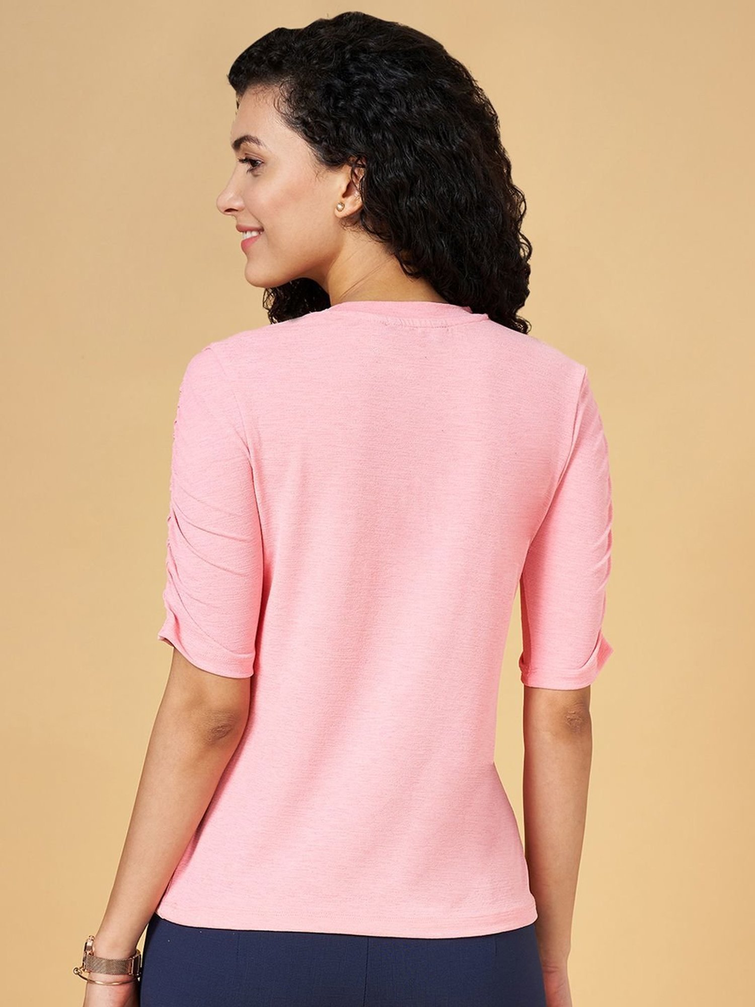 Annabelle by Pantaloons Regular Fit Pink Top