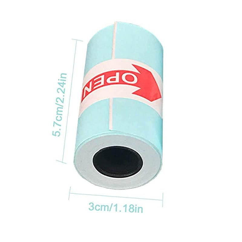 Thermal Paper Rolls 57 x 30mm Sticker Thermal Paper for Paperang Mini Photo Printer 3 Thermal Paper for Fun Study Work Small Size for Mini Printer