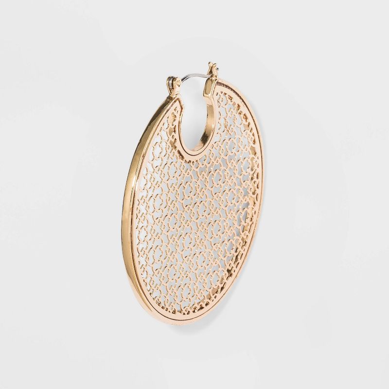 Open Drop Hoop Earrings - Universal Thread™ Gold