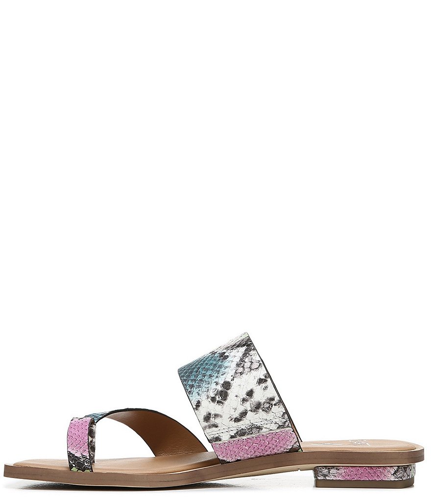 Sarto by Franco Sarto Ediana Snake Print Leather Thong Slide Sandals