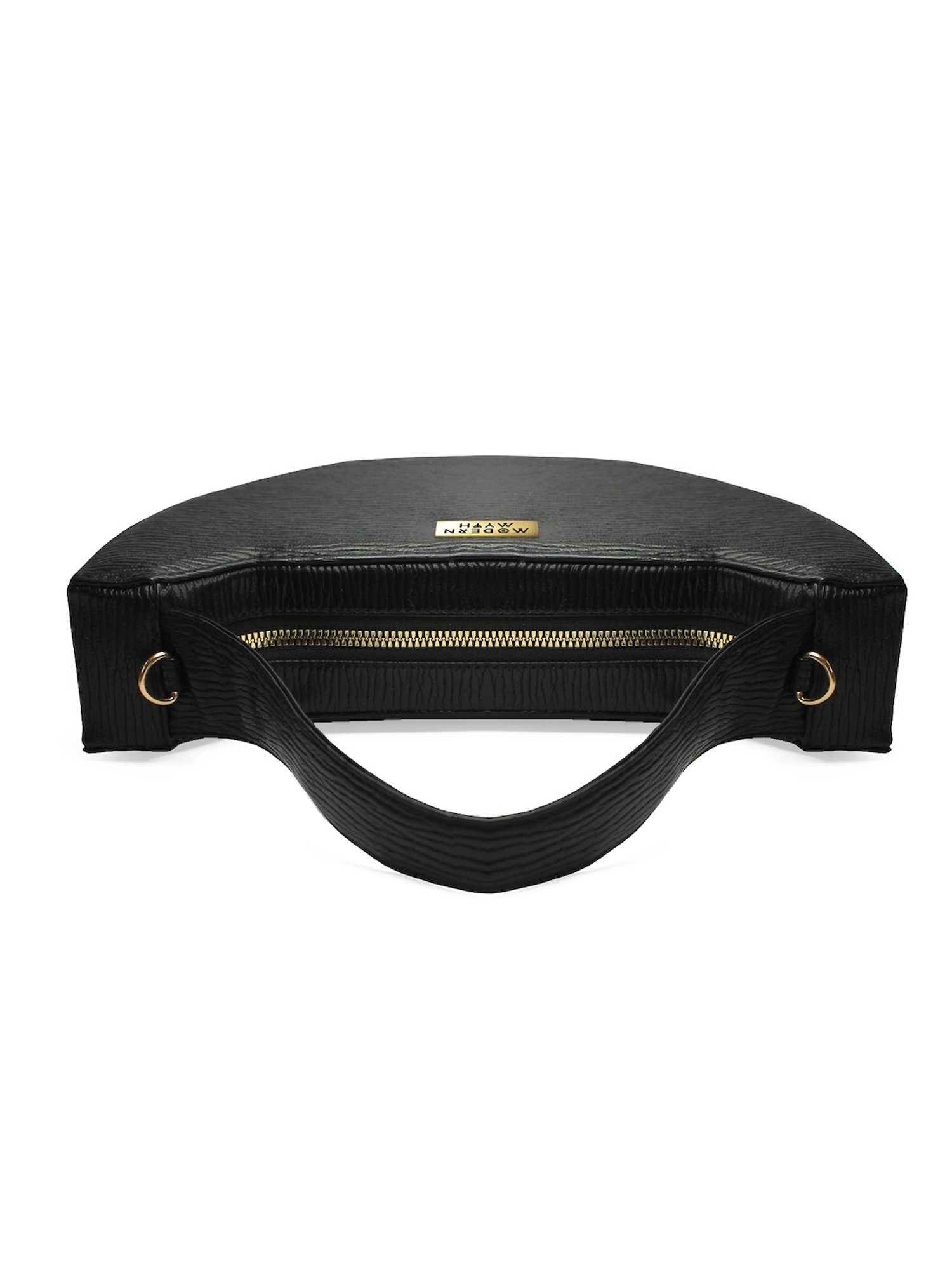 Modern Myth Black Textured Medium Handbag