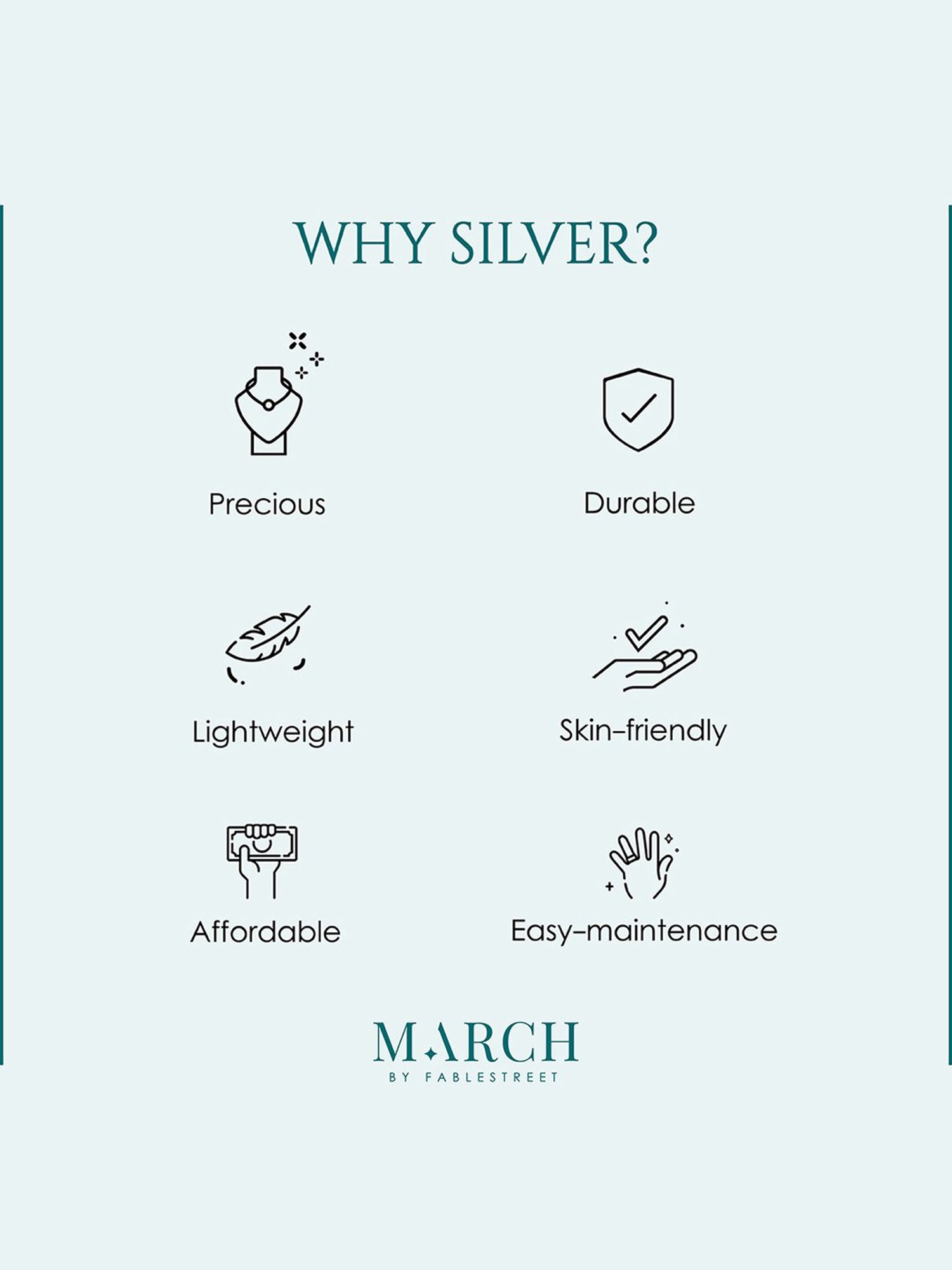 March by FableStreet Classic Solitaire Adjustable Men's Ring in 925 Silver