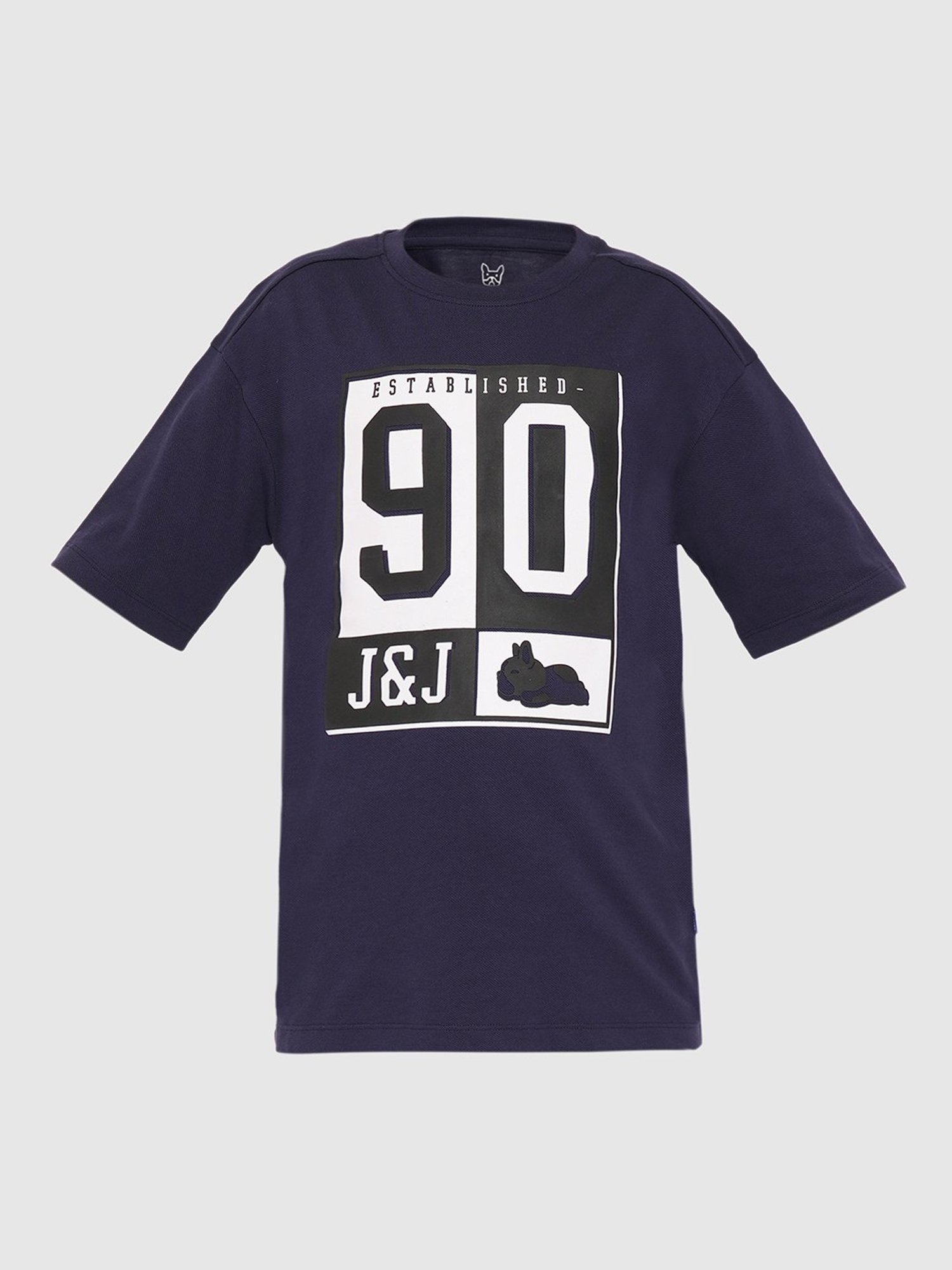 MINIKLUB Boys Blue Printed Full Sleeves T-Shirt