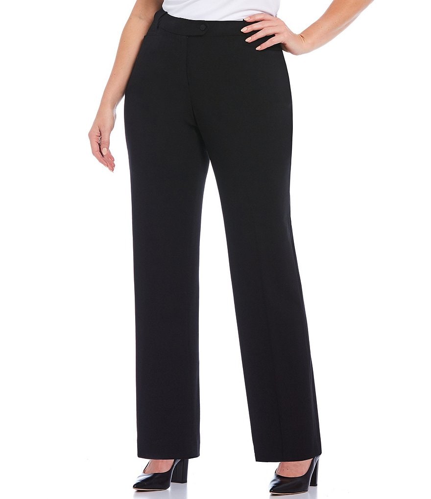 Calvin Klein Plus Size Mid-Rise Straight Leg Pants