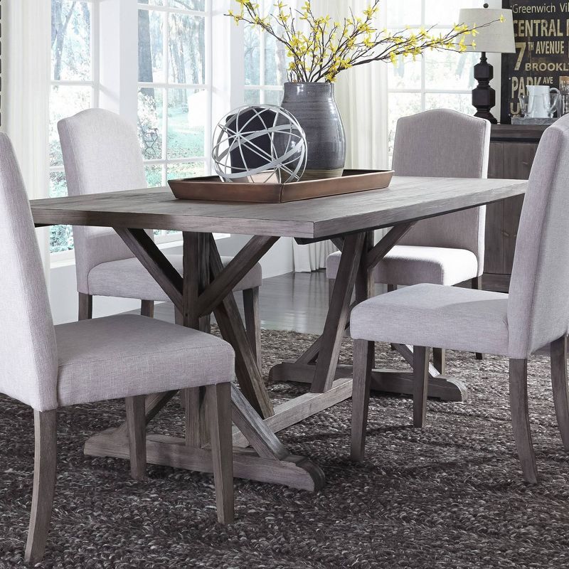 Carolina Lakes Trestle Dining Table Gray - Liberty Furniture