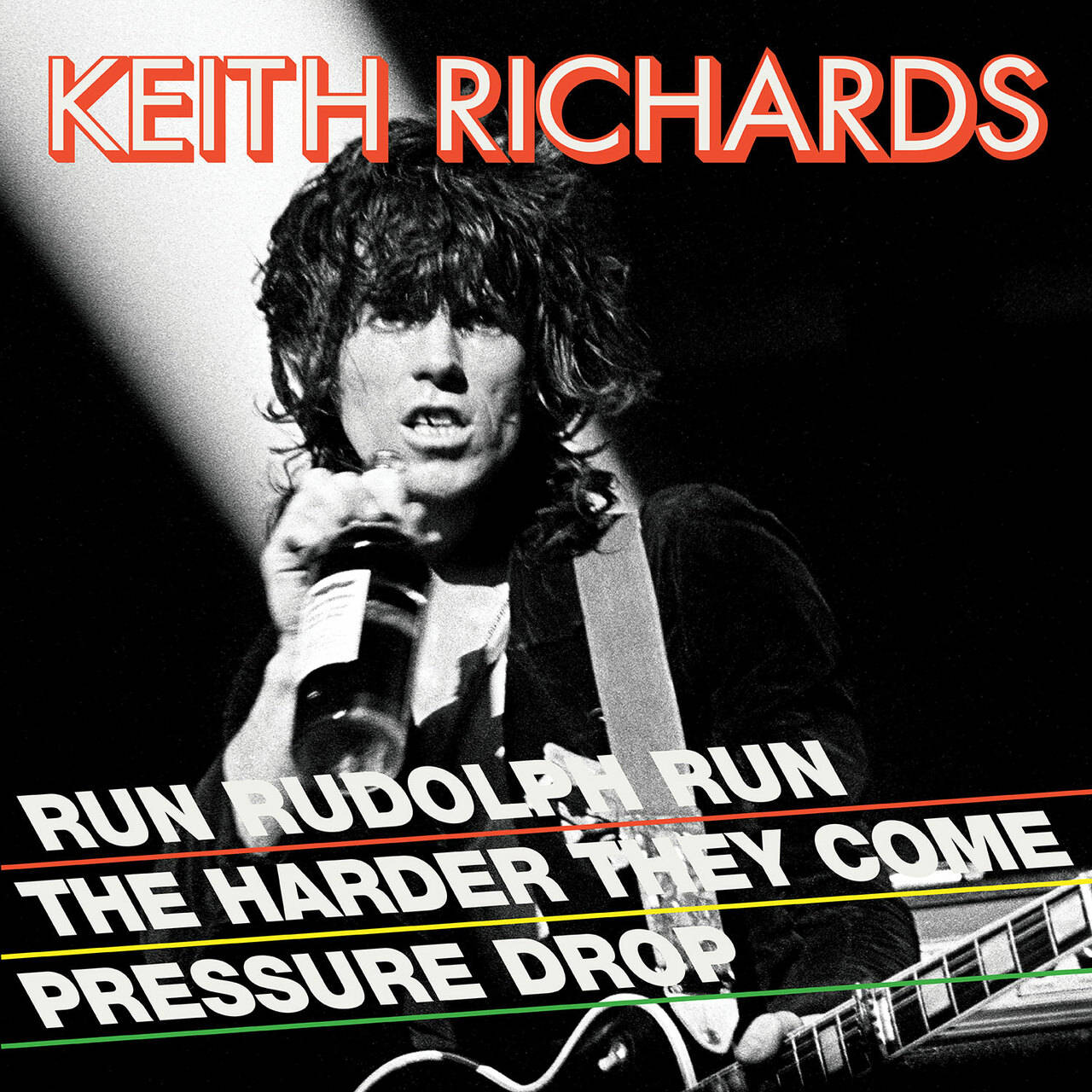 Keith Richards Run Rudolph Run 45rpm 12" Vinyl Single (Red & Black Splatter Vinyl)