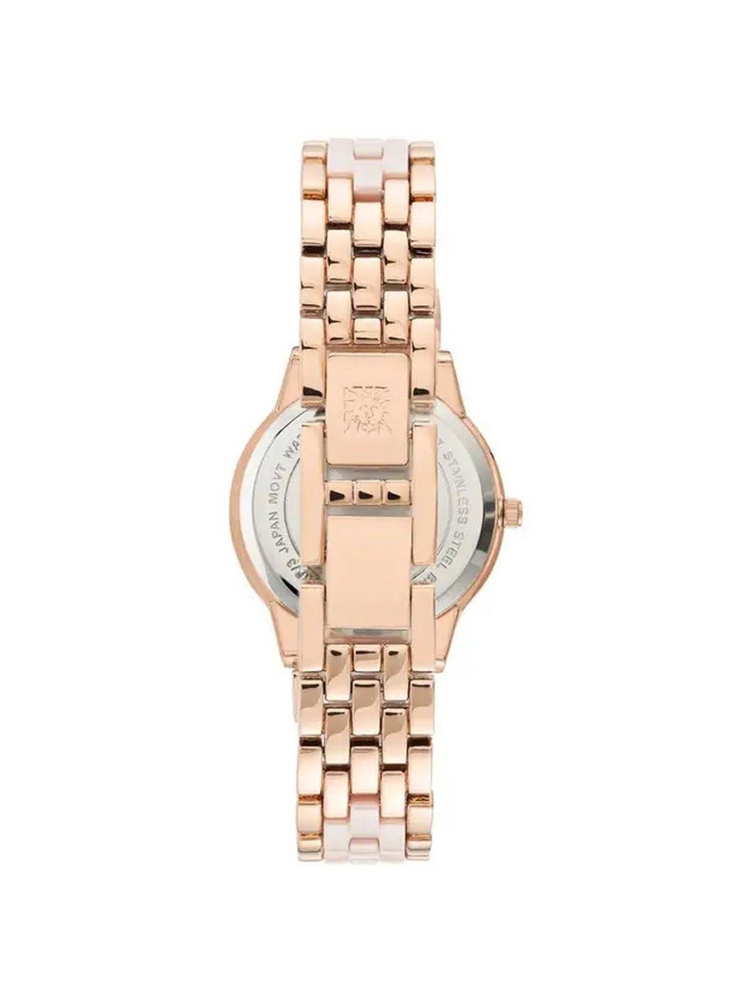 Anne Klein NCAK3672LPRG Ceramics Analog Watch for Women