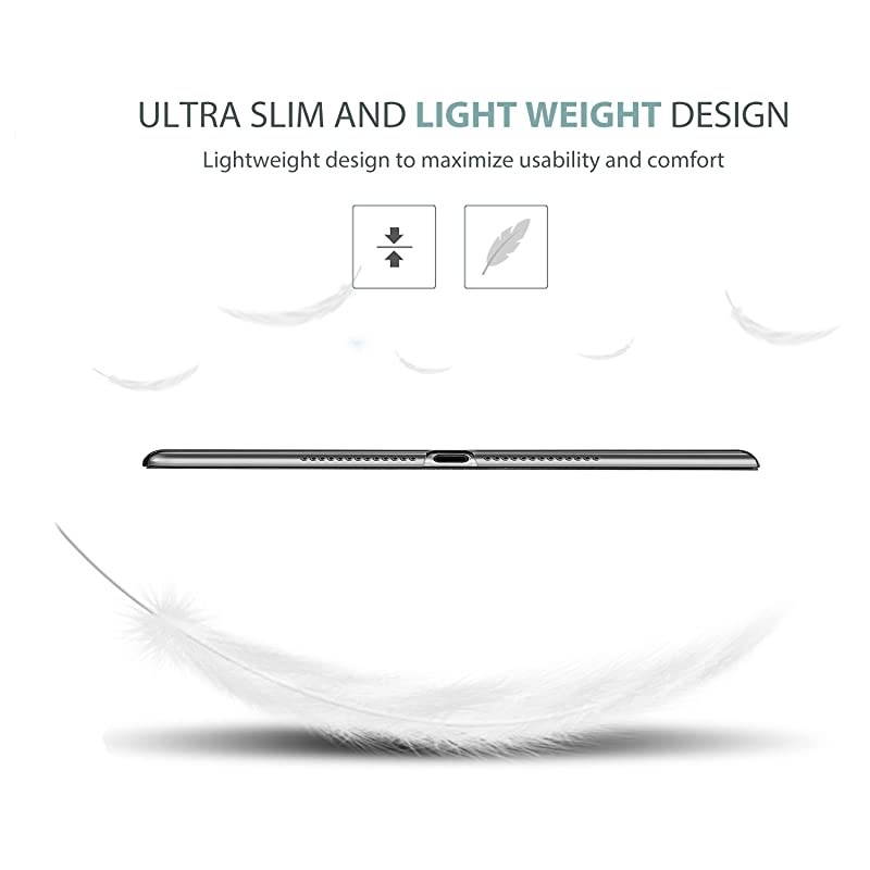 iPad 9.7 Case (Old Model) 2018 iPad 6th Generation / 2017 iPad 5th Generation Case - Ultra Slim Lightweight Stand Case with Translucent Frosted Back Smart Cover for iPad 9.7 Inch &ndash;Grey
