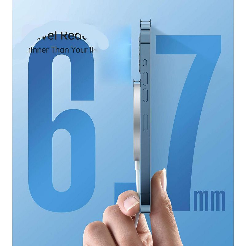 Choetech Magnetic Wireless Charger Compatible with MagS Charger Fast Wireless Charging Pad for iPhone 1212 mini12 Pro12 Pro Max AirPods Pro 2 5ft Cable - T517F-Silver White