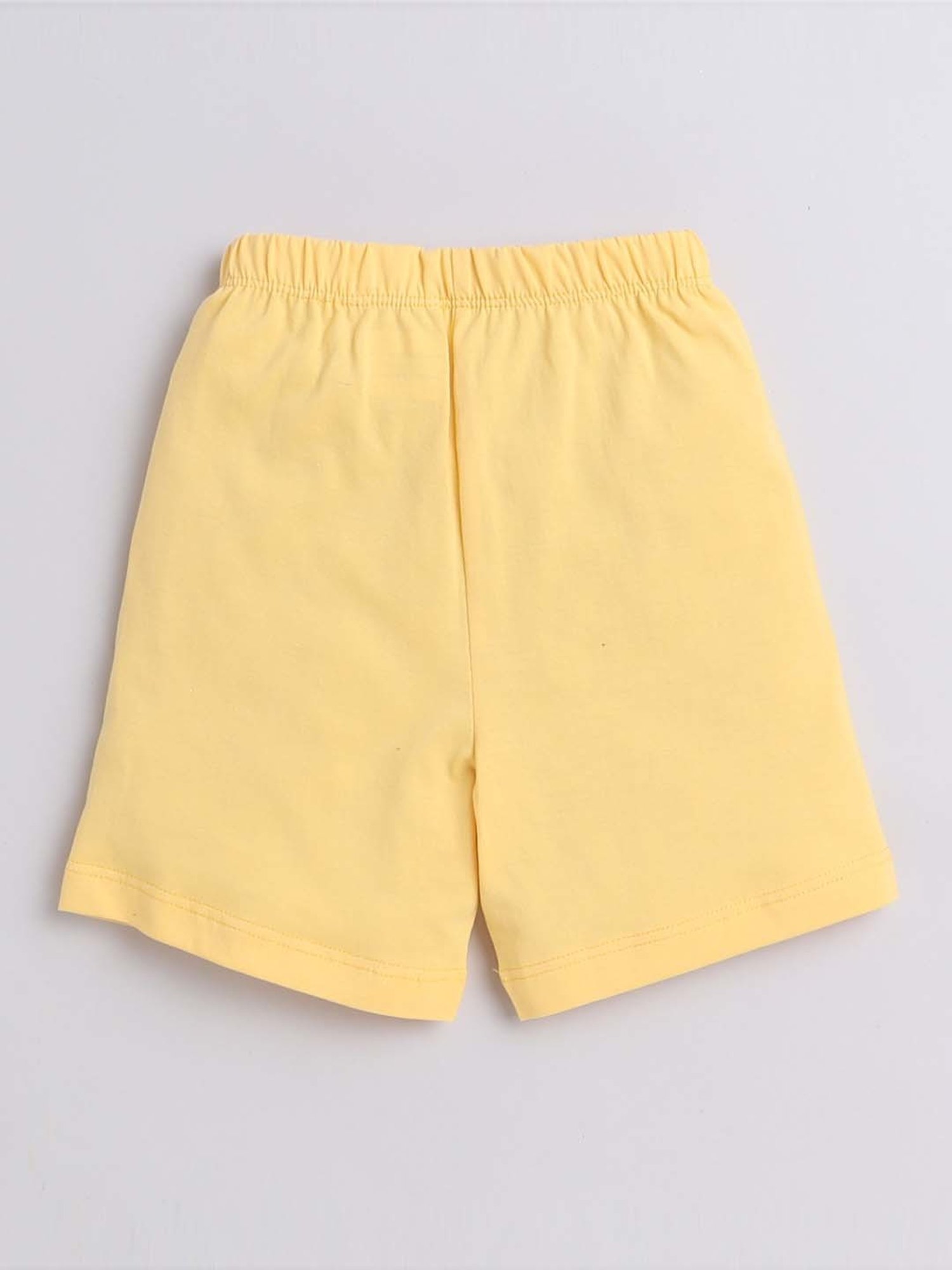 Bumzee Kids Sky Blue & Yellow Cotton Printed Shorts (Pack of 2)