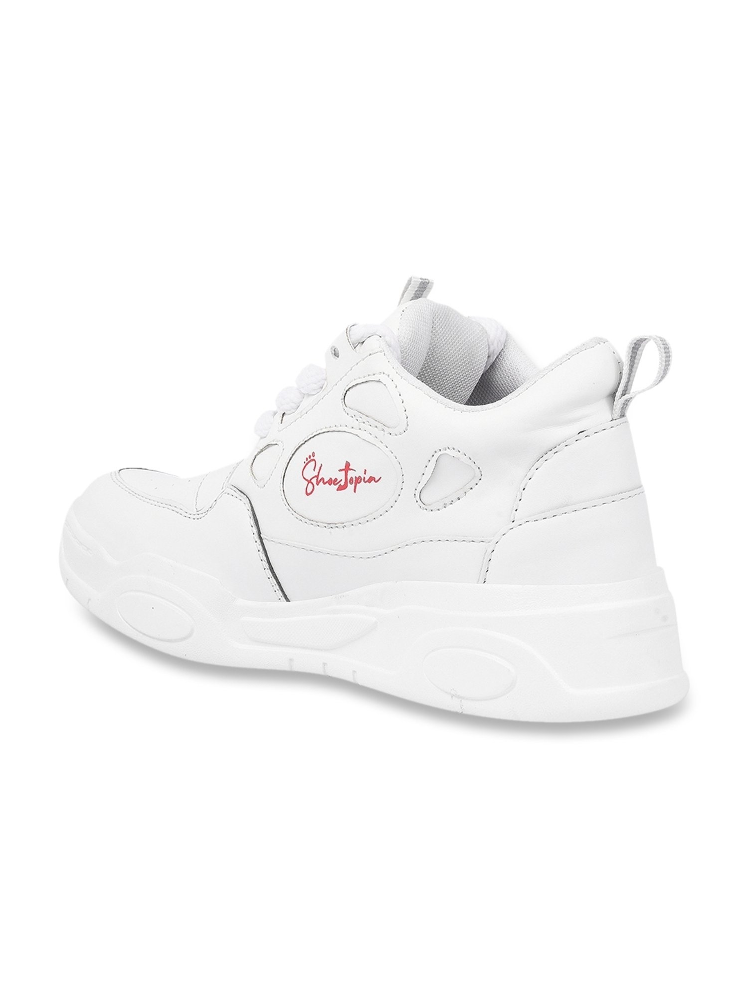 Shoetopia Women's White Casual Sneakers