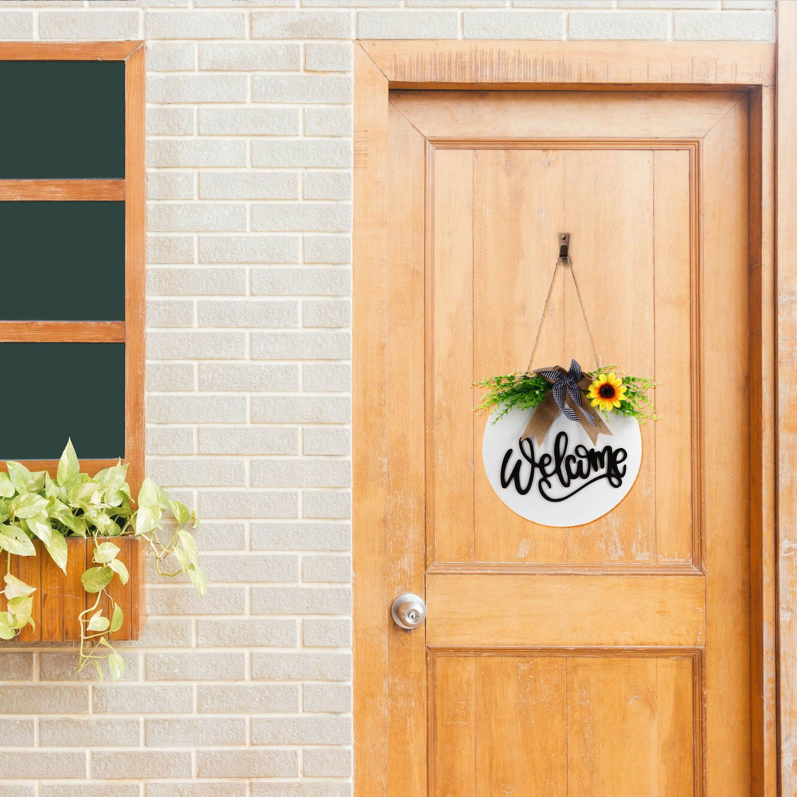 1pc Decorative Lovely Door Tag Welcome Sign Garden Sign for Cafe Shop Home Party