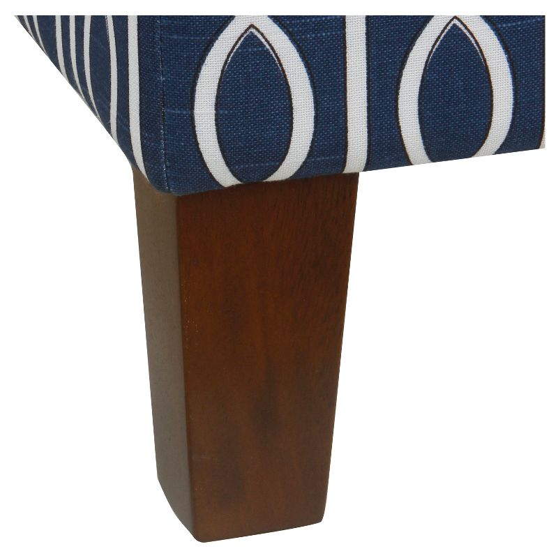 Bella Storage Ottoman - Blue Trellis - HomePop