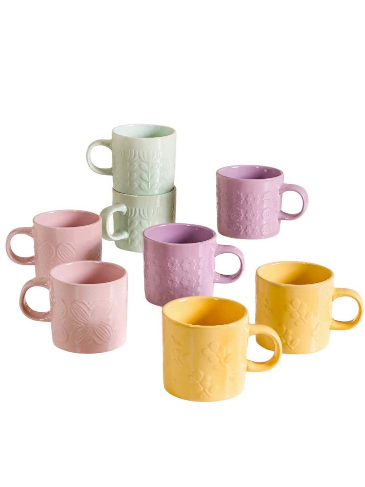 Nestasia Multicolour Mugs Set Of 8 220ml