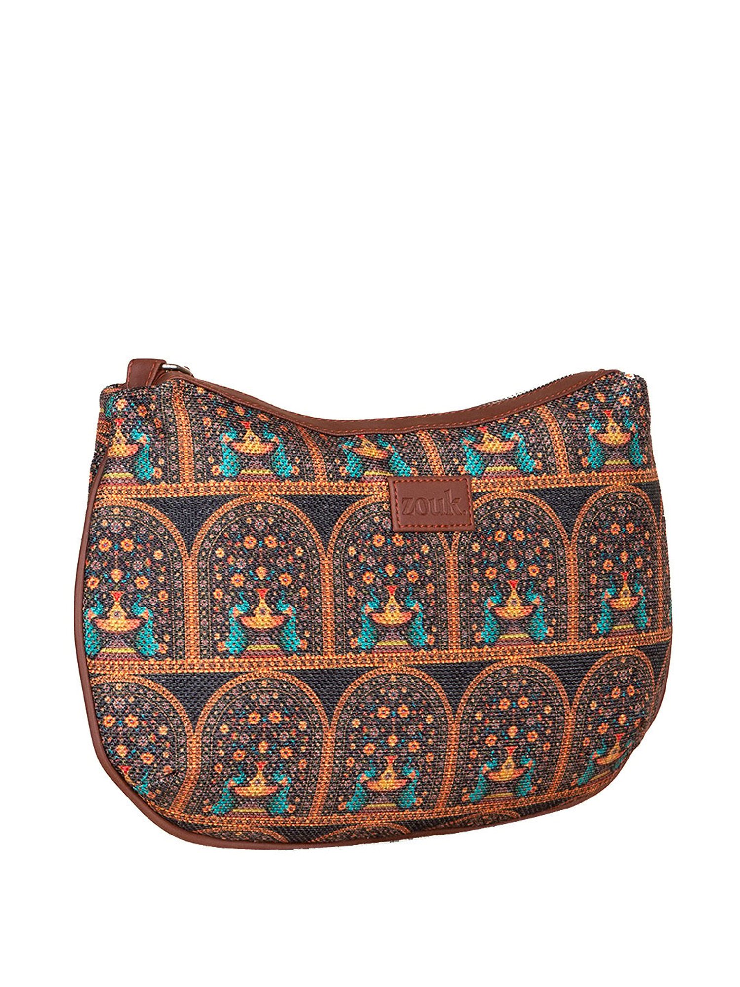 ZOUK Multicolor Printed Medium Sling Handbag