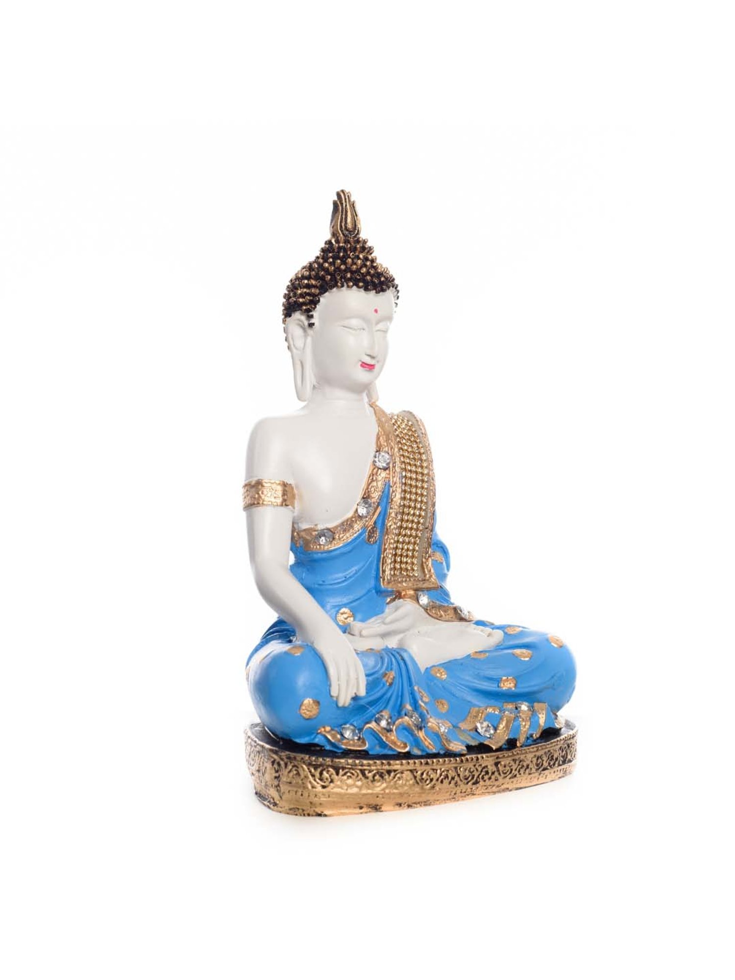 eCraftIndia Polyresin Meditating Lord Buddha - Blue