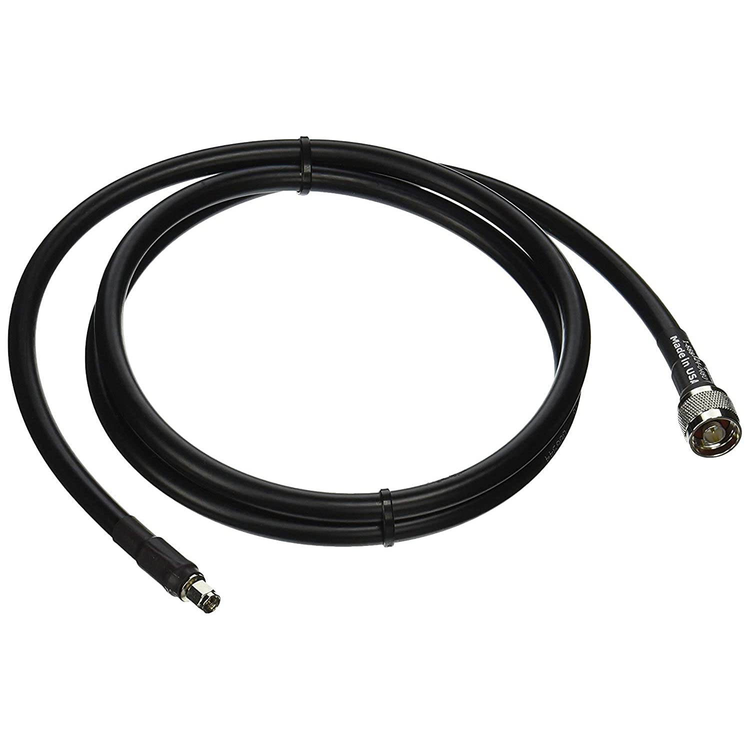 MPD Digital 400-N-Straight SMA-5 Times Microwave LMR-400 Coaxial Antenna Cable Line with N Male & Straight SMA Male Connectors, 5 - with Polyolefin Strain Relief, 5 ft.