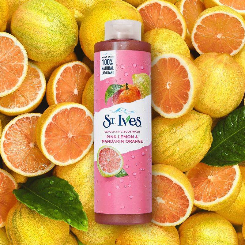 St. Ives Pink Lemon & Mandarin Orange Plant-Based Natural Body Wash Soap - 22  fl oz