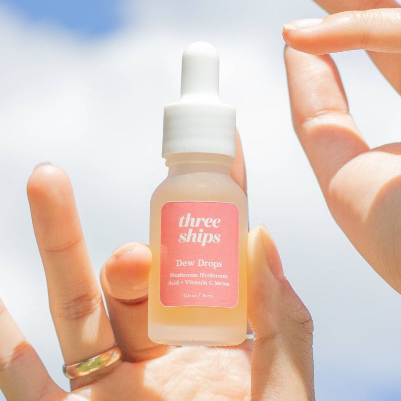 Three Ships Dew Drops Mushroom Hyaluronic Acid + Vitamin C Serum - 0.5oz