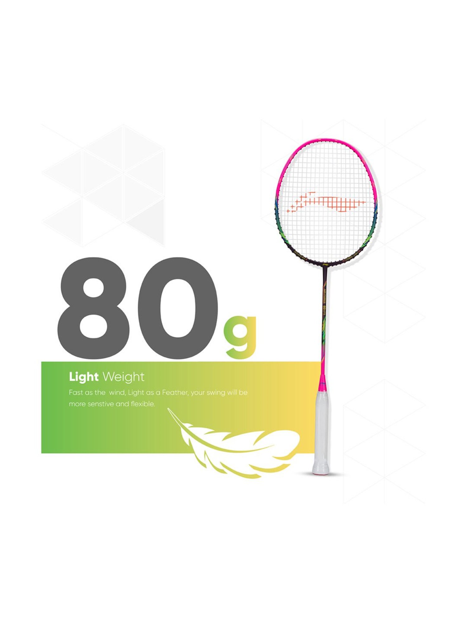 Li-Ning Air Force 80 Badminton Racket (Pink) Size - Medium