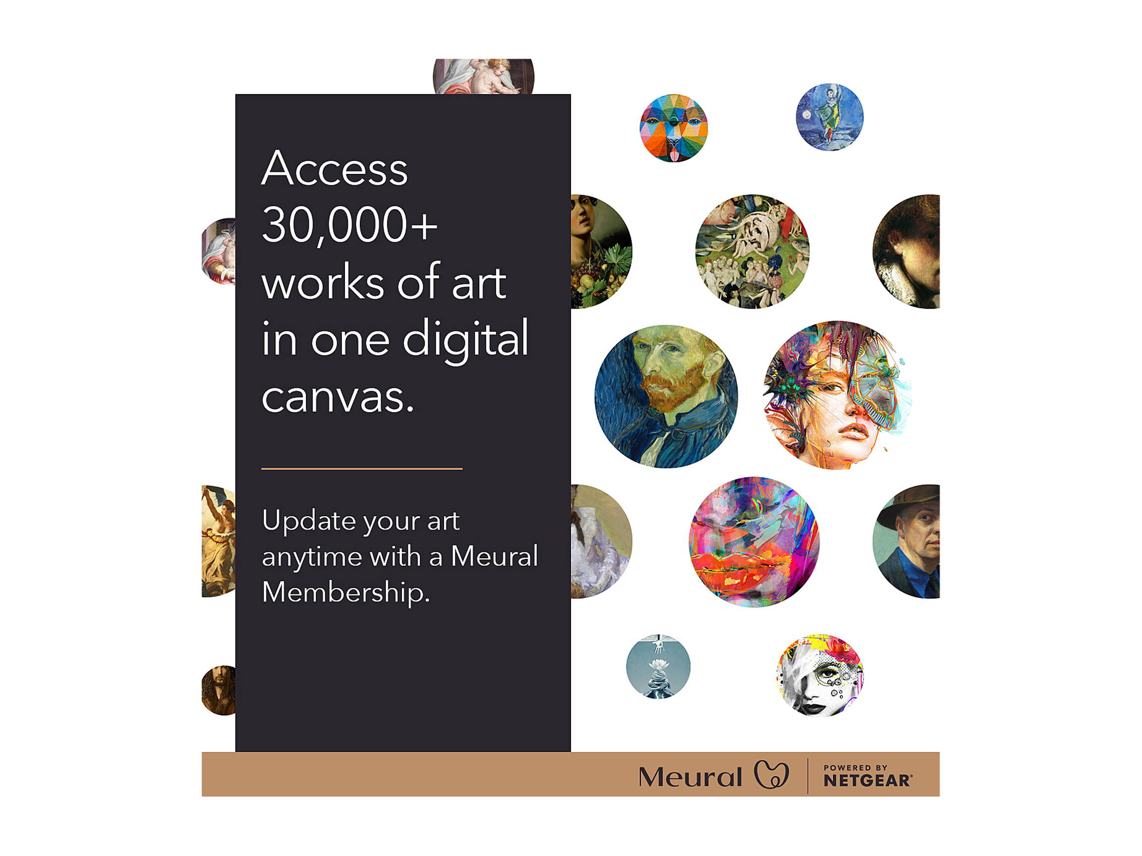 NETGEAR Meural Canvas II - the Smart Art Frame with 27 in. HD Digital Canvas | 19 x 29 White Frame | Wi-Fi-Connected (MC327WL)