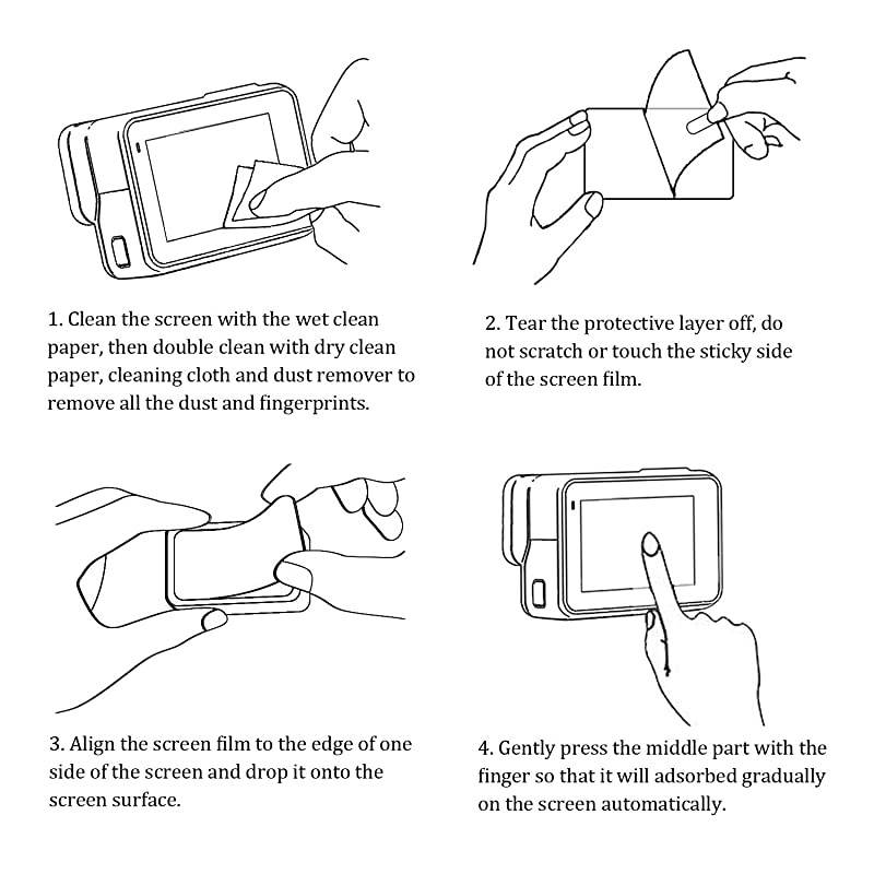 Screen Protector Compatible with New Gopro Hero 7 Black 2018 Hero 6 5 Black Action Camera with Lens Protector Lens Cap Cover and Screen Protector Film Accessories 5 PCS