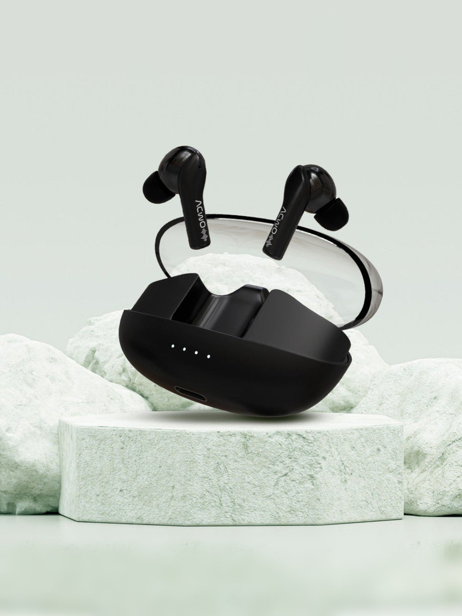 ACwO DwOTS 535 In Ear BT Earbuds with 35H Playtime & BasS BooM X Sound (Jade Black, True Wireless)