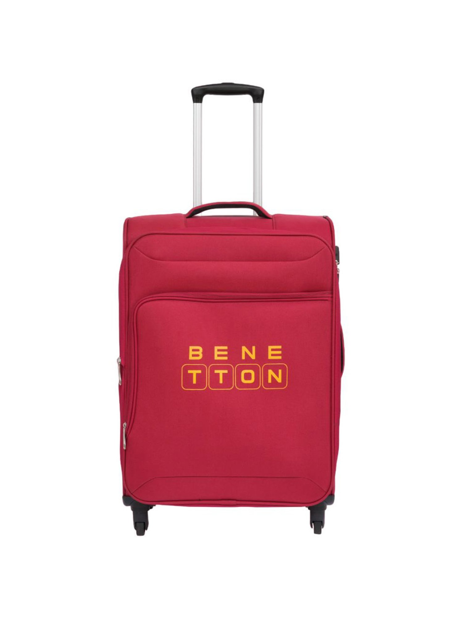 United Colors Of Benetton Macau Red Printed Soft Medium Trolley Bag - 68 Cms
