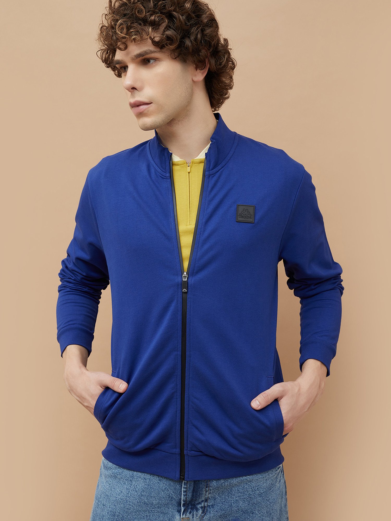 KAPPA Royal Blue Regular Fit High Neck Sweatshirt