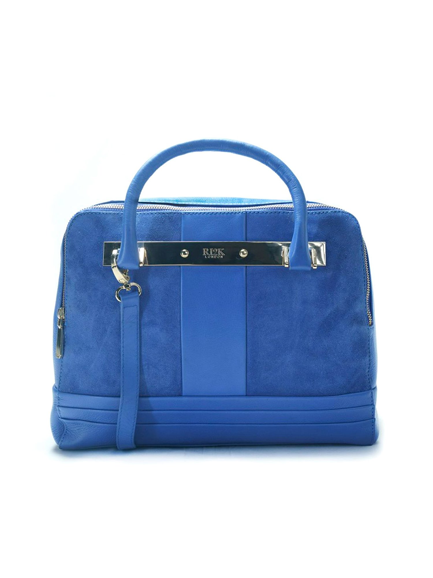 RI2K London Blue Leather Large Handbag