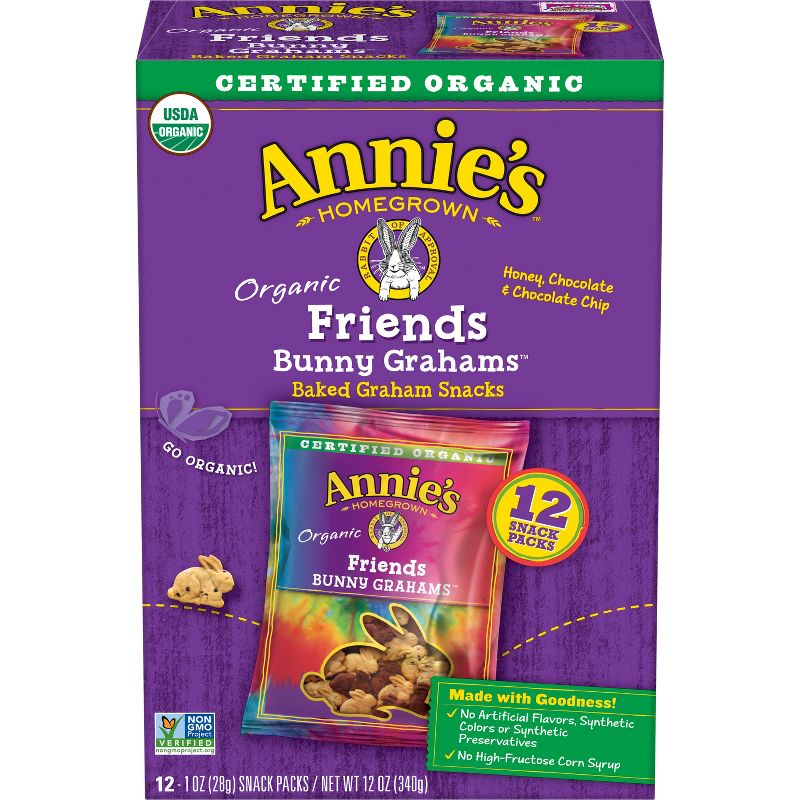 Annie's Friends Bunny Organic Grahams Baked Snacks - 12oz