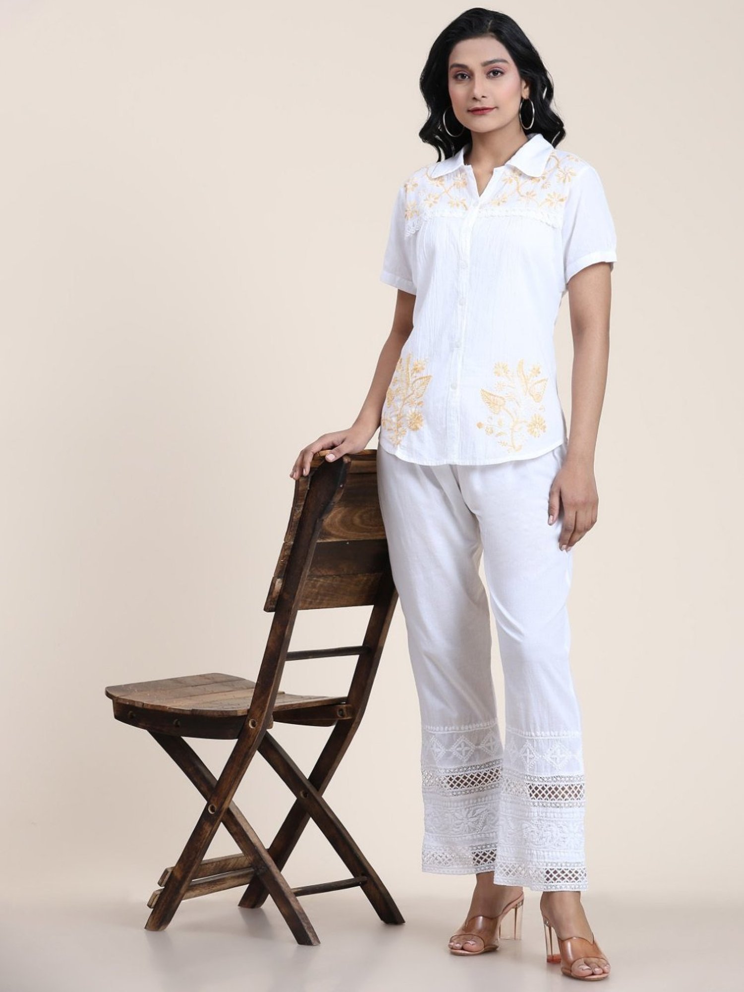 House Of Kari Hand Embroidery Chikankari Shirts
