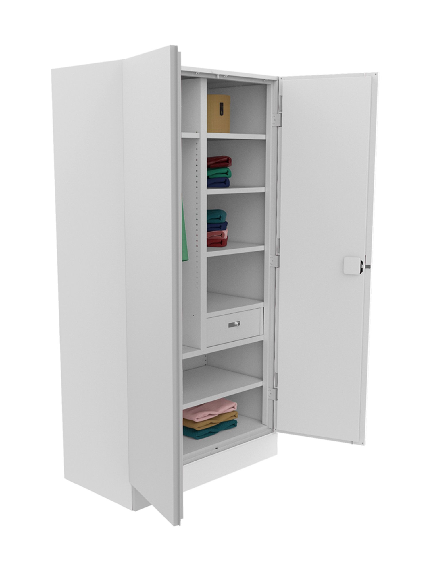 Godrej Interio Auraline Women Basic 2-Door Almirah, Textured Bond White (1-Year Warranty, 1 Drawer)