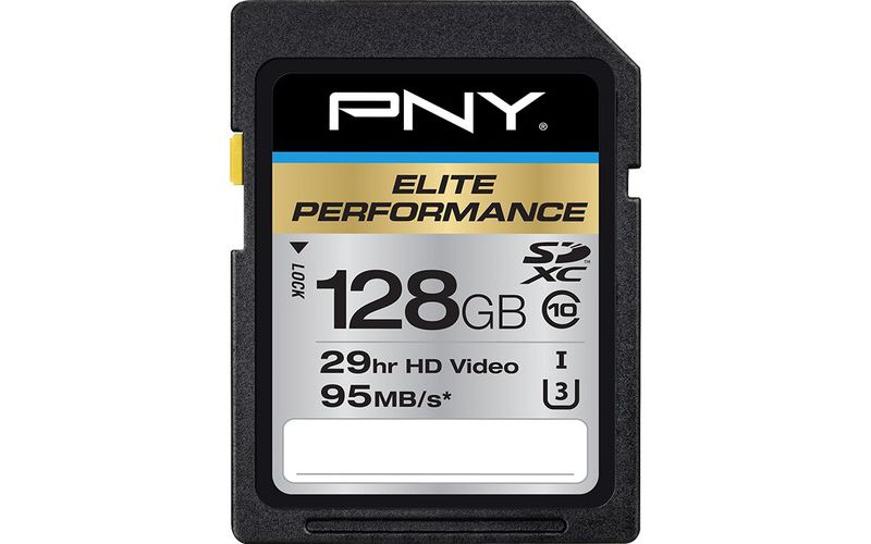 PNY Elite Performance 128 GB Class 10/UHS-I (U3) SDXC - 95 MB/s Read - Lifetime Warranty