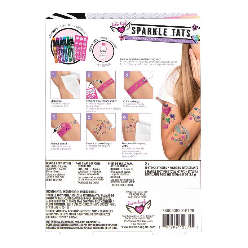 Fashion Angels Sparkle Tats Body Art Set