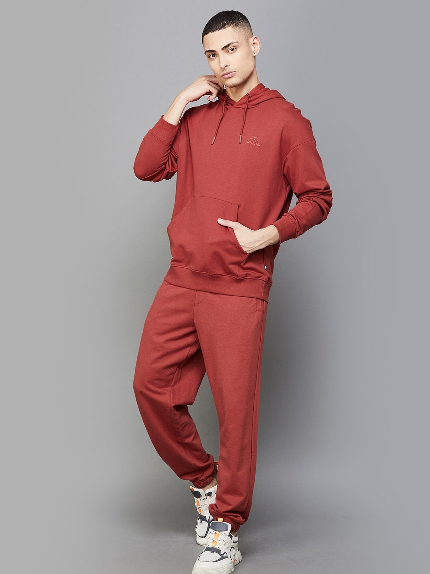 Kappa Rust Cotton Regular Fit Hooded Sweatshirt