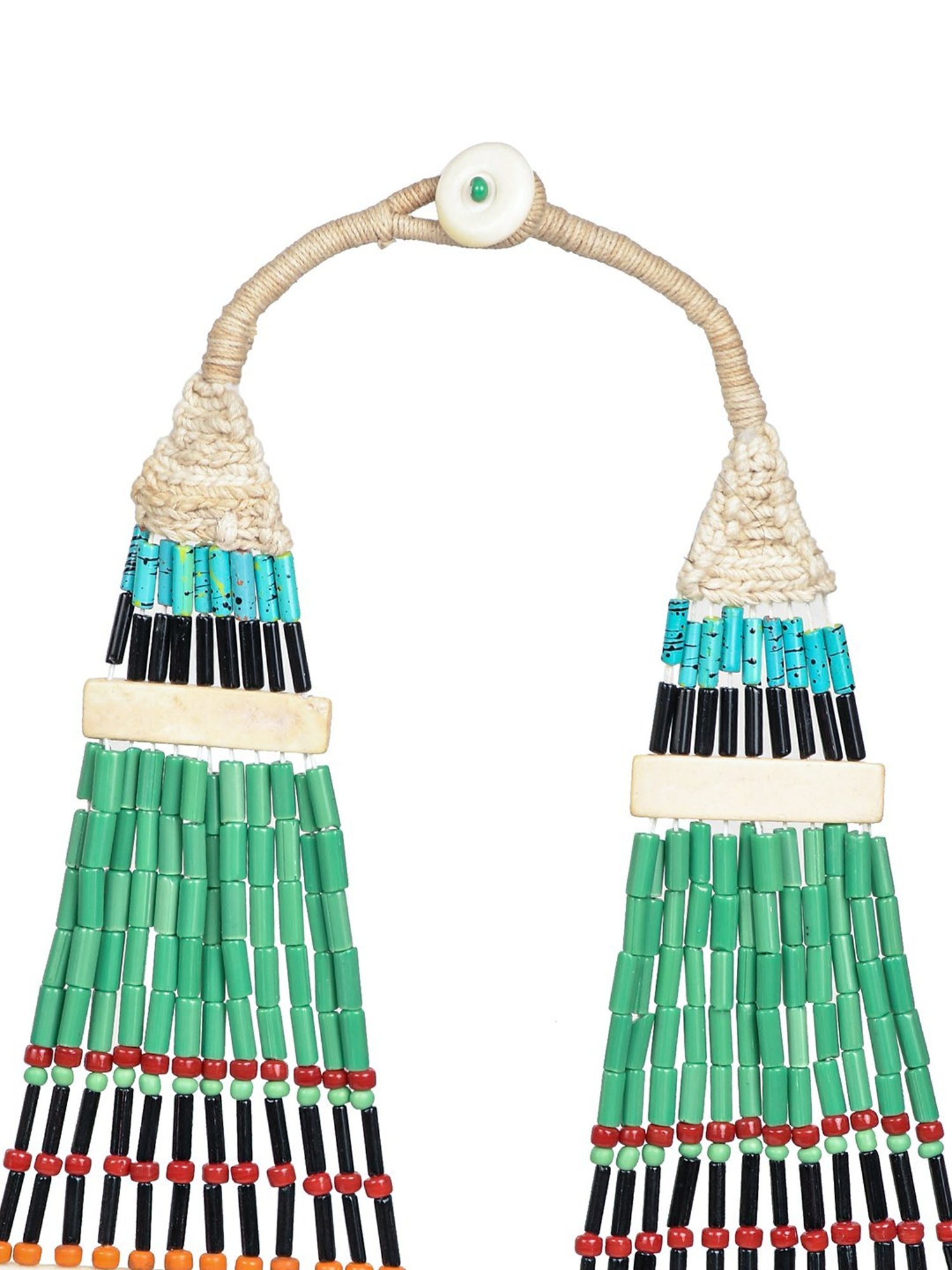 Imli Street Multicolor Vintage Naga Beaded Tribal Necklace