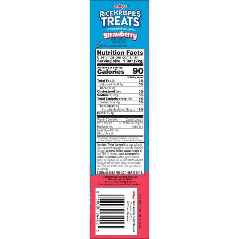 Rice Krispies Treats Strawberry - 6.2oz/8ct