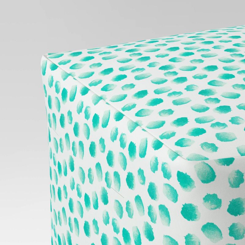 Pouf Ottoman DuraSeason Fabric™ Aqua Dots - Opalhouse™