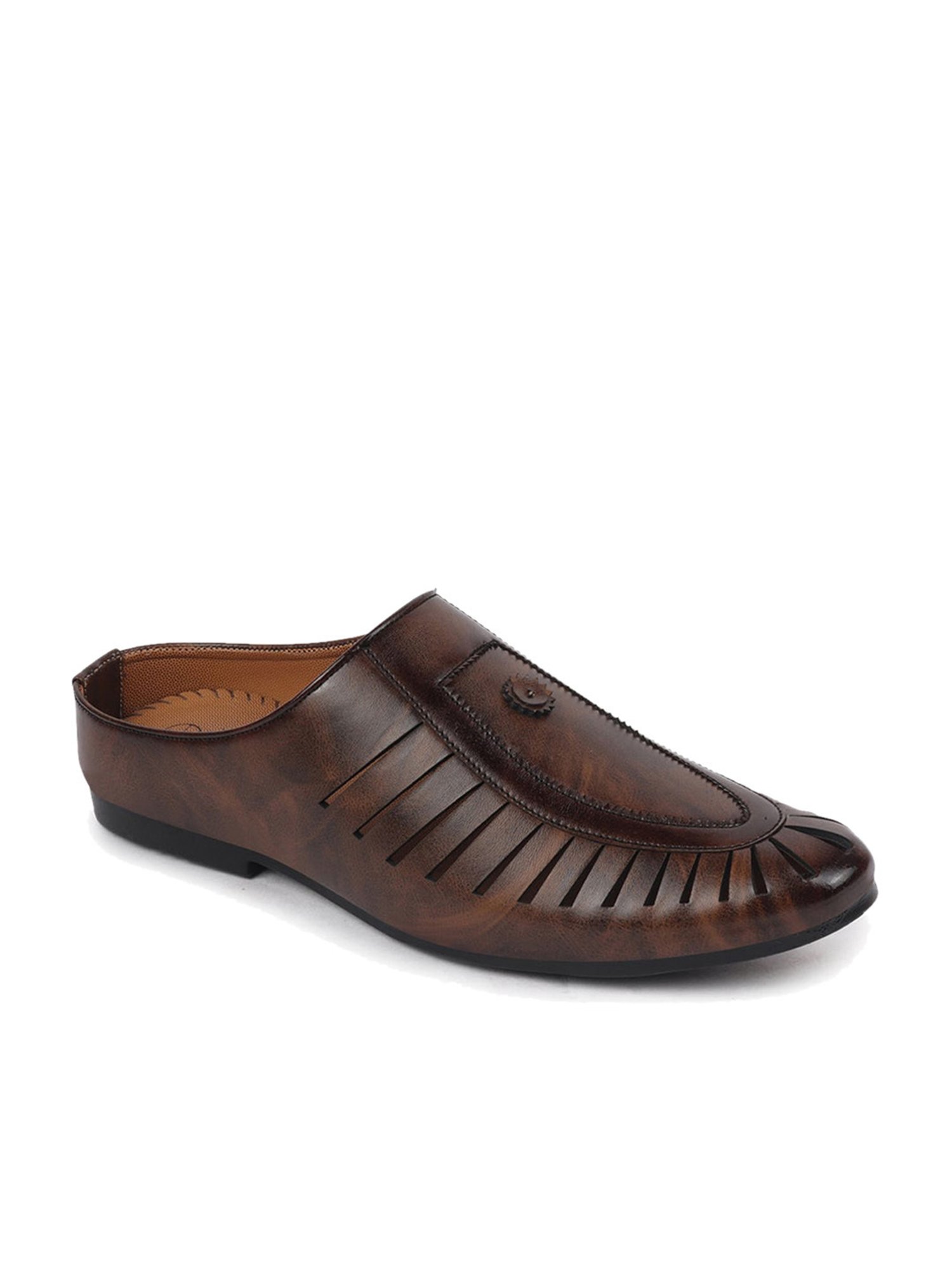 Fausto Men's Brown Mule Shoes